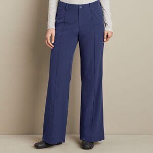 Duluth Trading Co. Women's Flexcellence Wide Leg Trousers Navy Blue Size 10